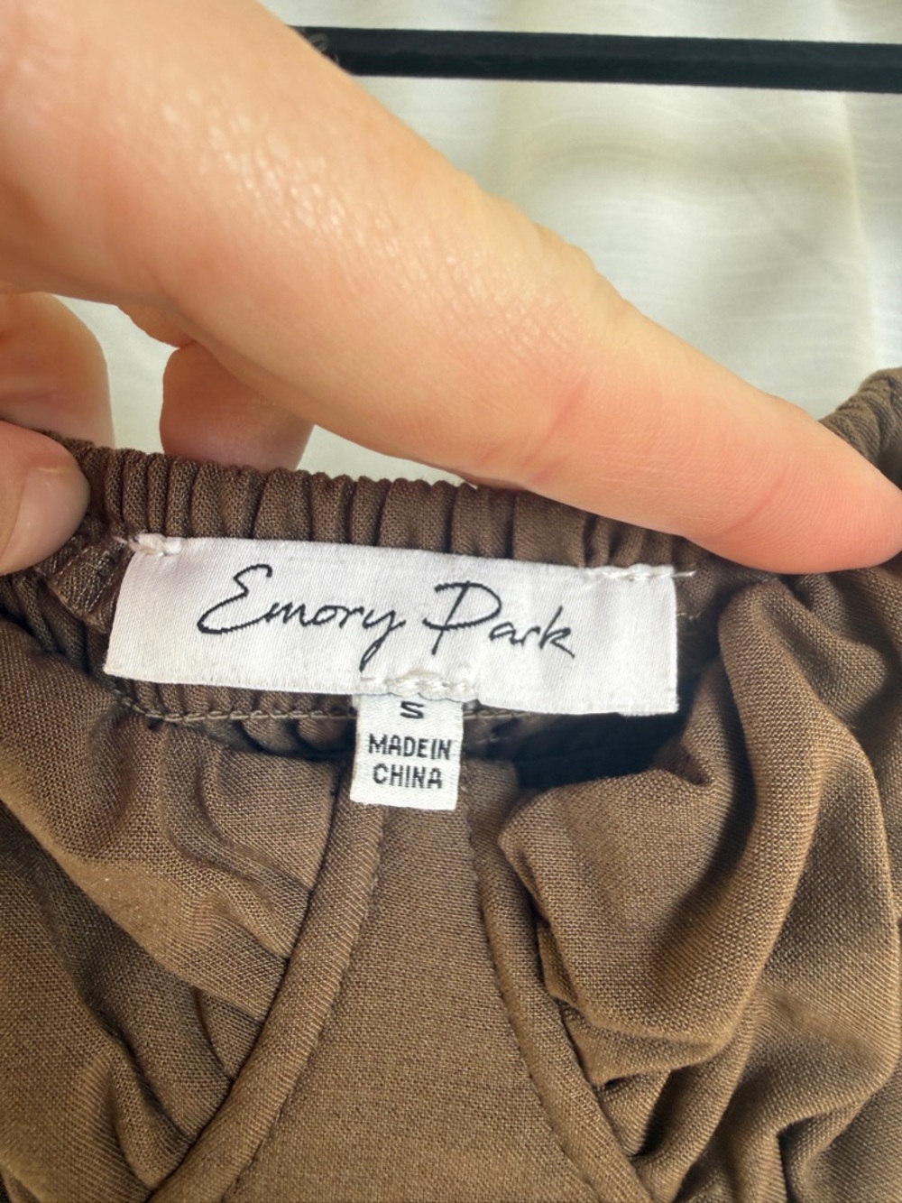 Emory Park Brown Matching Set Wide Leg Pants Ruched Crop Top Chic | Size S + M - Picture 8 of 17